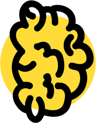 Black walnut outline icon representing content or integration in a digital solution experience.
