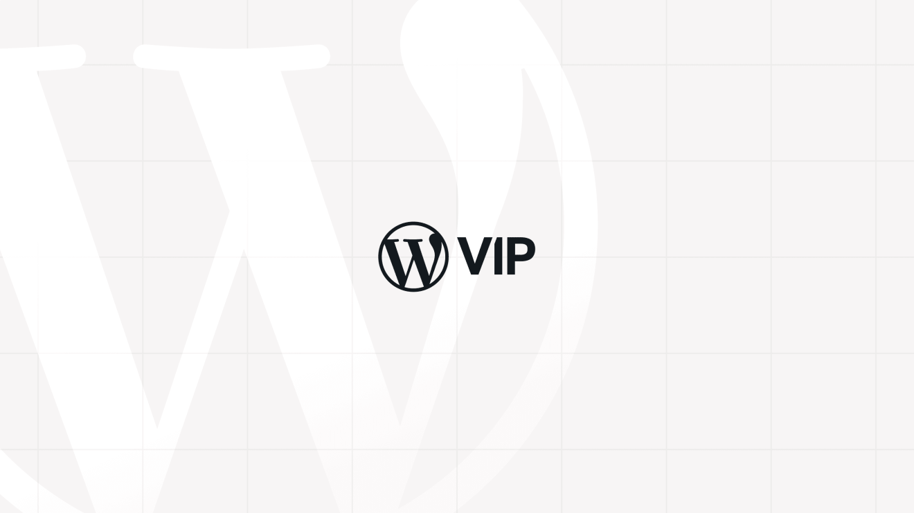 WordPress VIP logo with White WPVIP Symbol