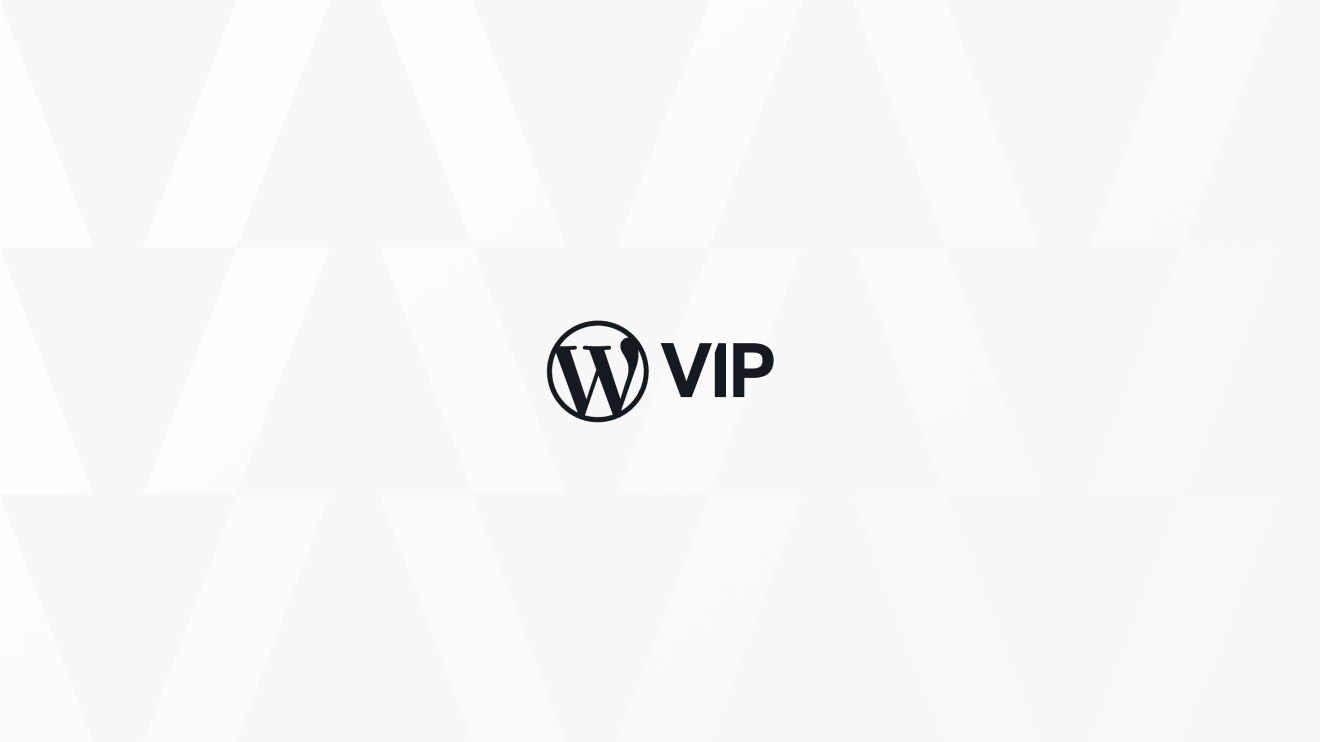 Black WordPress VIP logo on a light background
