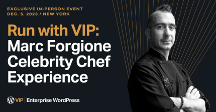 Chef Marc Forgione highlights publishing event content for digital solution enterprise workflow integration.