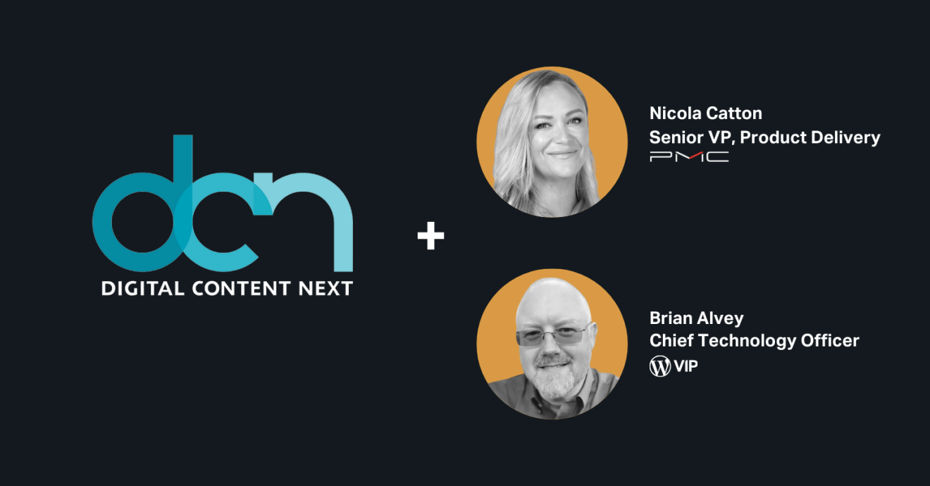 Nicola Catton and Brian Alvey headshots with titles, content leadership for a digital solution platform.