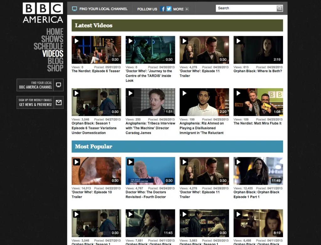 BBC America - Videos