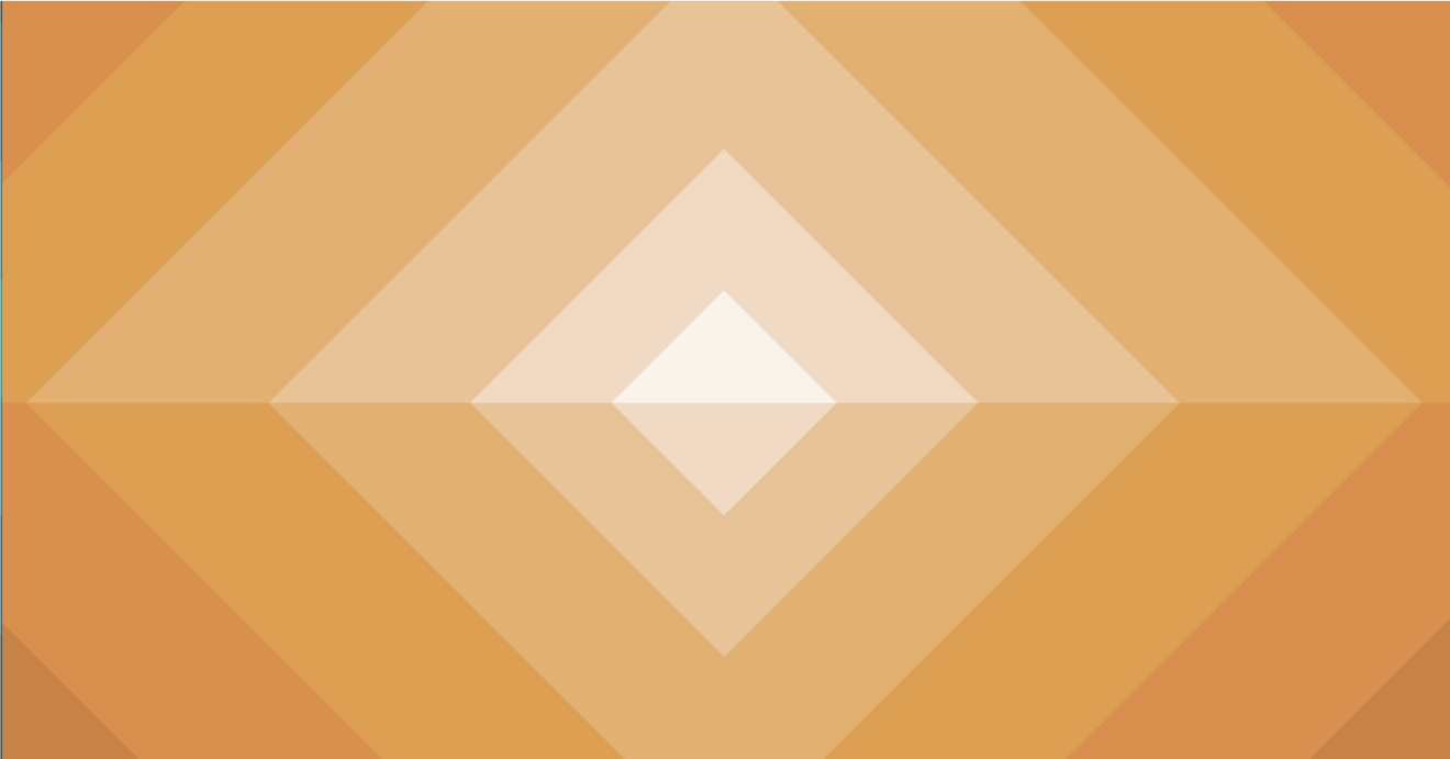 Decorative golden expanding diamond shapes