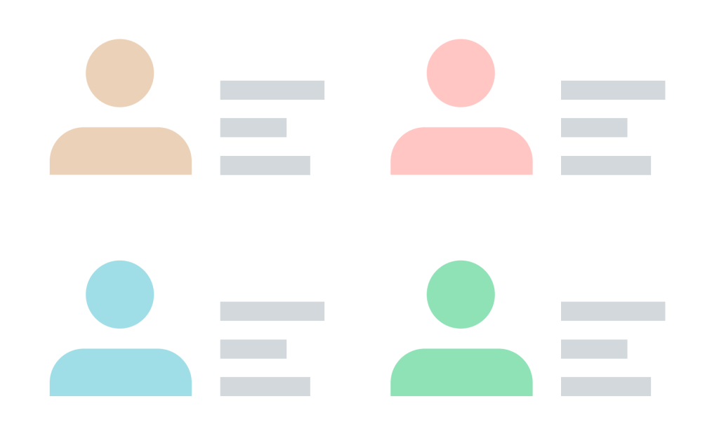 User icons and profile lines illustrating account management in a digital solution dashboard.