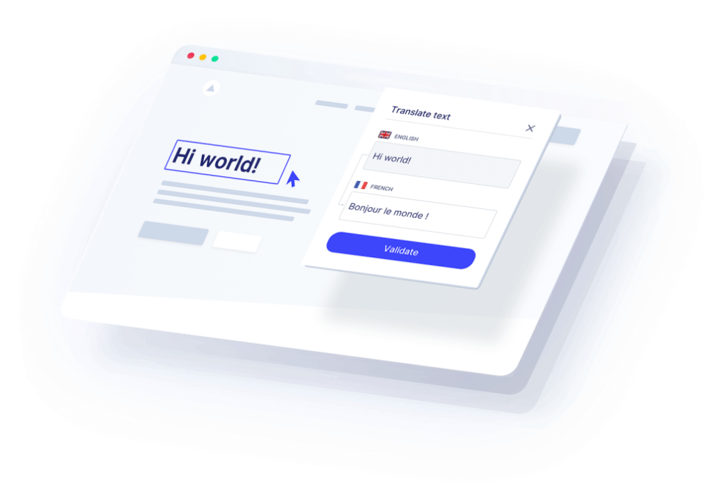 A digital solution dashboard having translation user interface
