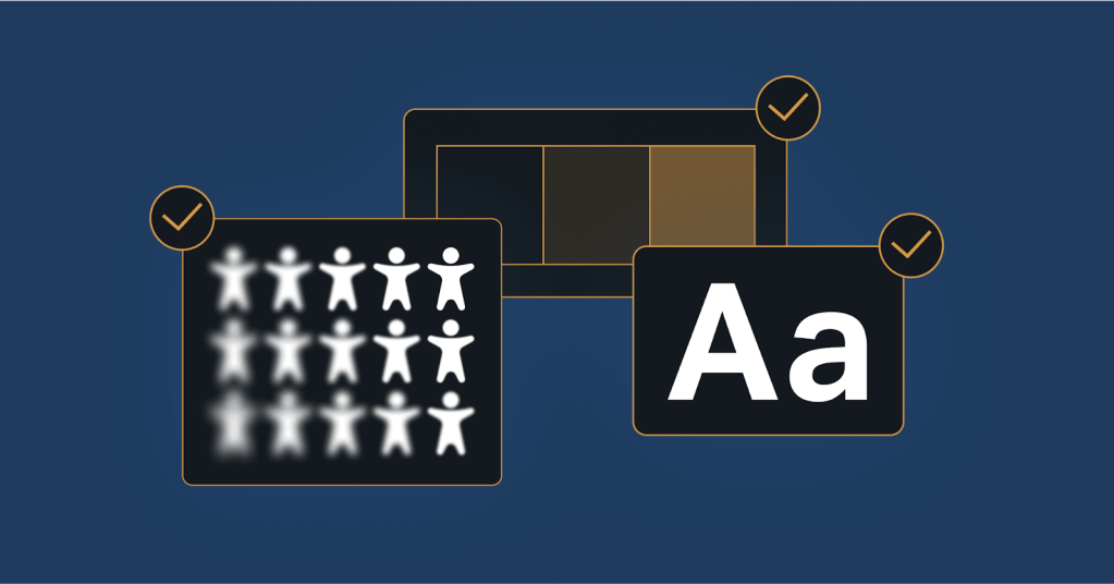Abstract art symbolizing web accessibility with color contrast & fonts