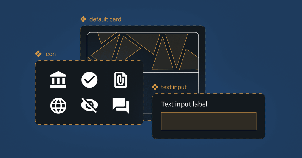 Grpahic showcasing CivicPress card components & form elements