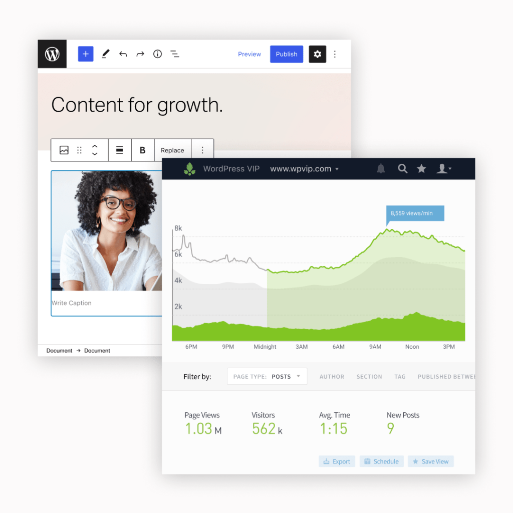 Parse.ly dashboard, WordPress VIP Analytics