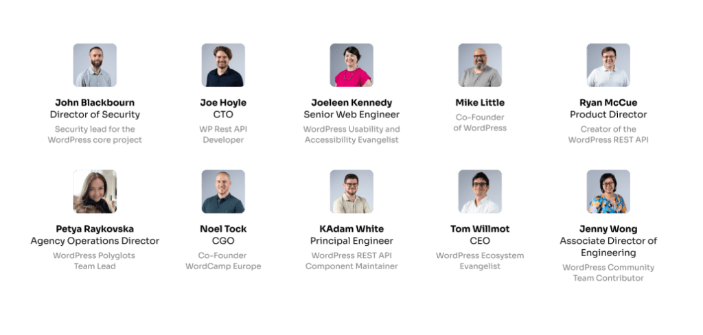 Headshots of staff at Human Made