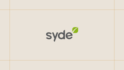 Syde logo on a cream background, framed by thin gold lines.