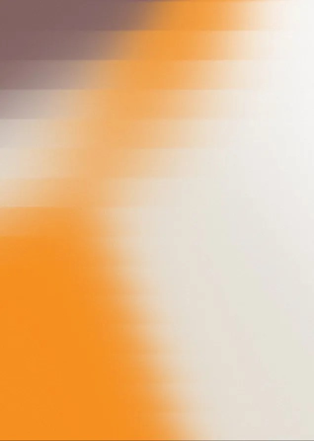 Abstract image with diagonal orange, white, and gray blurred streaks creating a soft gradient pattern.