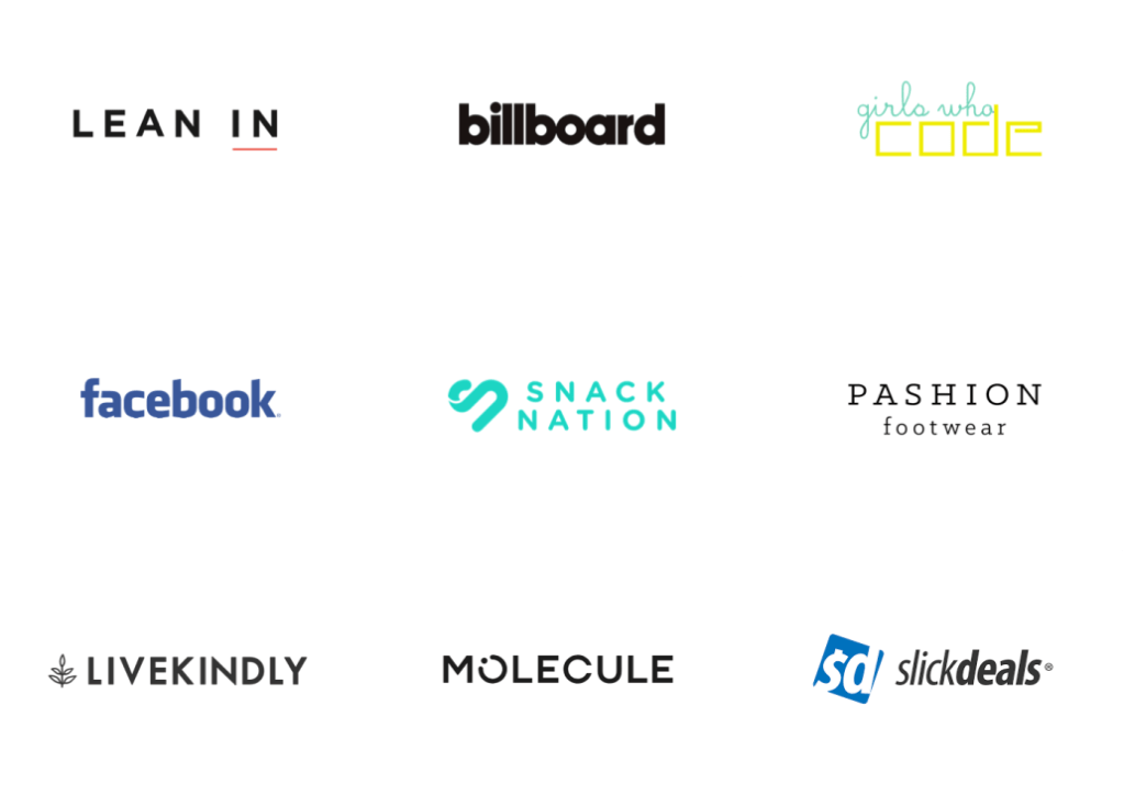 Grid of nine company logos representing brands integrating with a digital solution for editorial workflow and publishing.