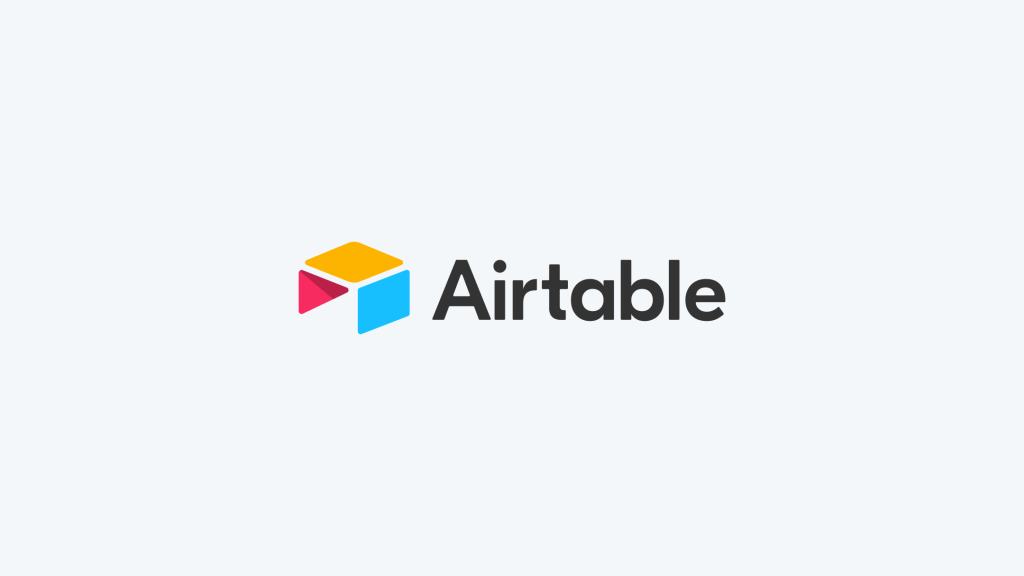 Airtable logo with colorful geometric icon and the word “Airtable” in black text on a light background.
