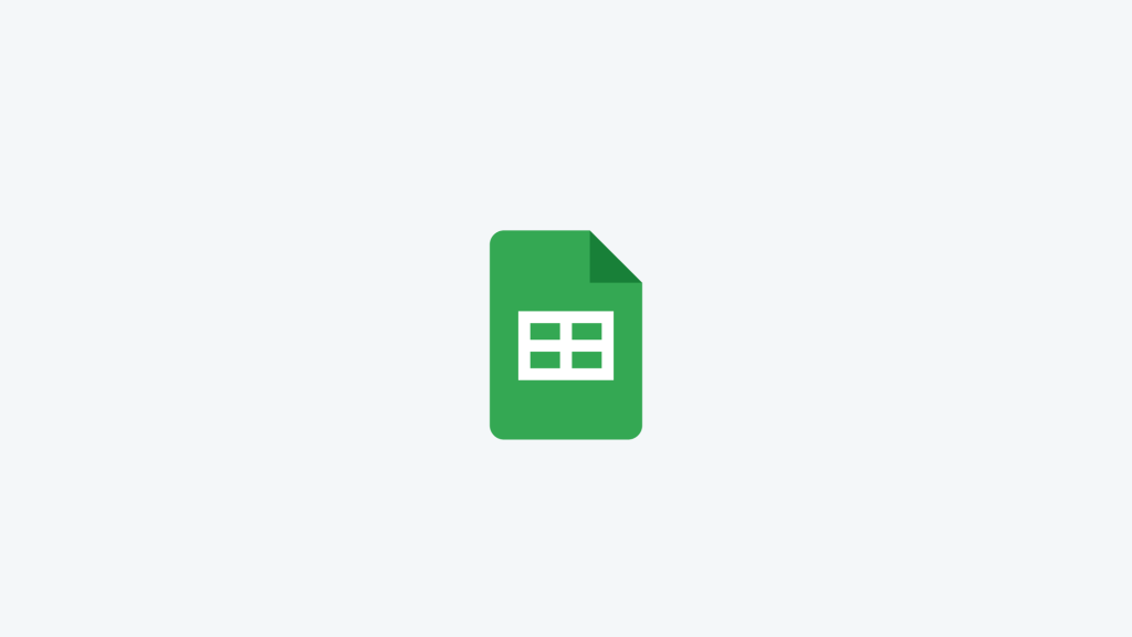 Green Google Sheets logo centered on a light gray background.